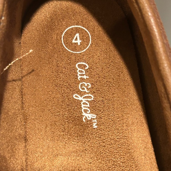 Cat And Jack - Children's Tan Faux Leather Loafers Easton Shoes Youth Size 4Y - Picture 9 of 10